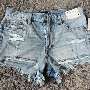 Aeropostale Ripped Jean Shorts